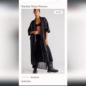 Free People Stardust Stripe Kimono Sold out style NWT